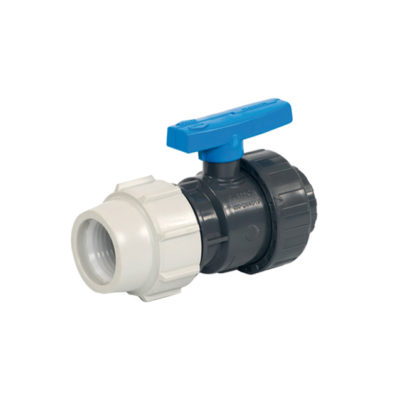 Kompakt-Kugelhahn, IG – Klemmverbindung für PE-Rohre, O-Ring NBR