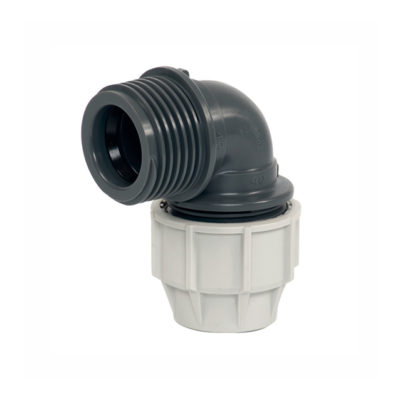 Winkel 90°, einseitig ohne Überwurfmutter/Klemmring