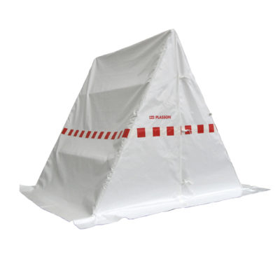 Spitzgiebelzelt mit verschließbarem Fenster